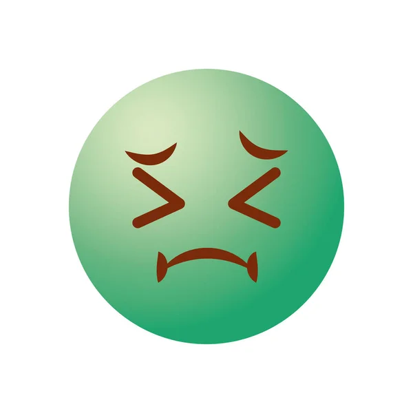 Sick emoji icon, gradient style — Stock Vector
