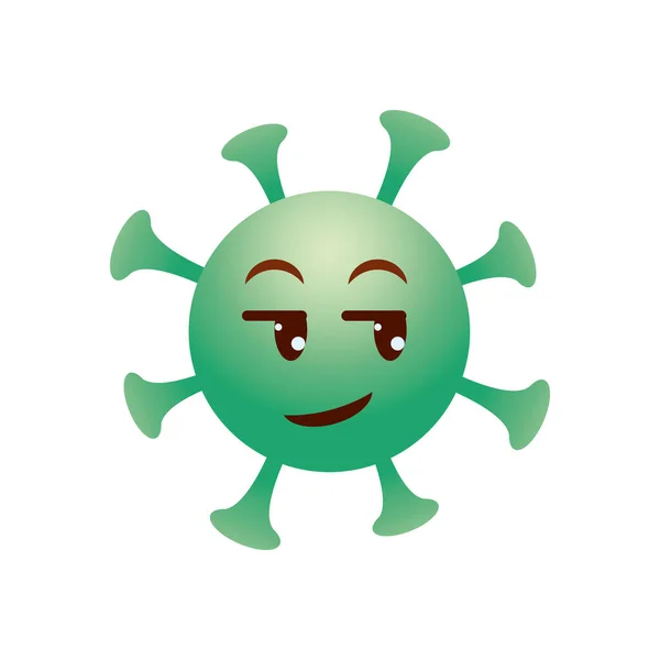 Emoji coronavirus concept, serius coronavirus emoji icon, gradient style — Stock Vector