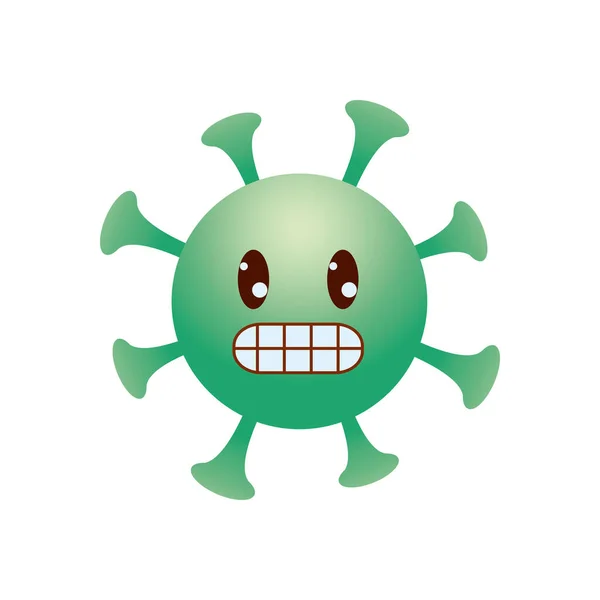 Icona felice coronavirus emoji, stile gradiente — Vettoriale Stock