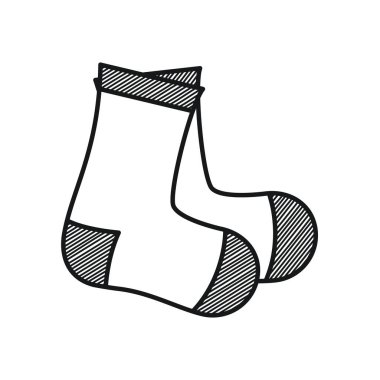 Mutlu Babalar Günü konsepti, erkek çorabı ikonu, çizgi tarzı