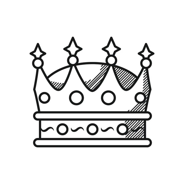 King crown icon, line style — Stock Vector