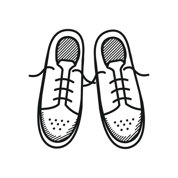 Концепция Happy Fathers Day, элегантная икона обуви, стиль линии — стоковый вектор