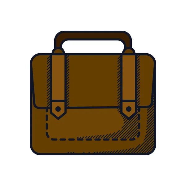 Concepto de día de padres felices, icono de cartera de negocios, línea y estilo de relleno — Vector de stock