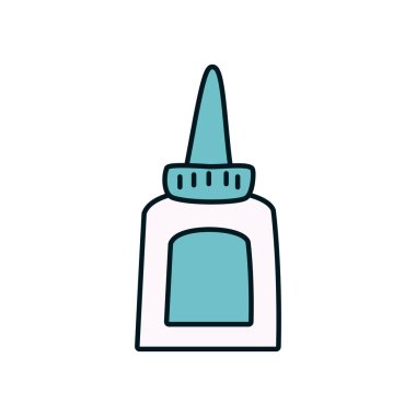 Sabit konsept, yapıştırıcı şişesi simgesi, satır ve dolgu biçimi