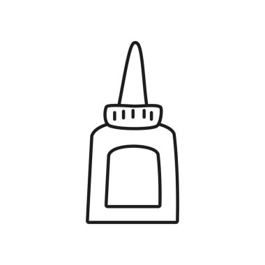 Sabit konsept, yapıştırıcı şişesi simgesi, satır biçimi