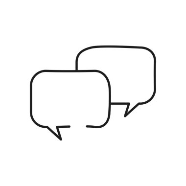 Konuşma balonları simgesi, satır biçimi