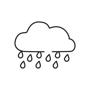 Yağmur bulutu simgesi, satır biçimi