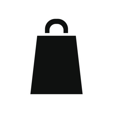 Alışveriş çantası simgesi, siluet biçimi