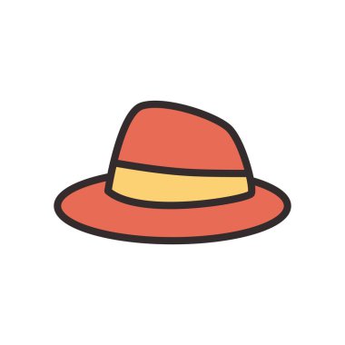 şapka düz biçim ikon vektör tasarımı