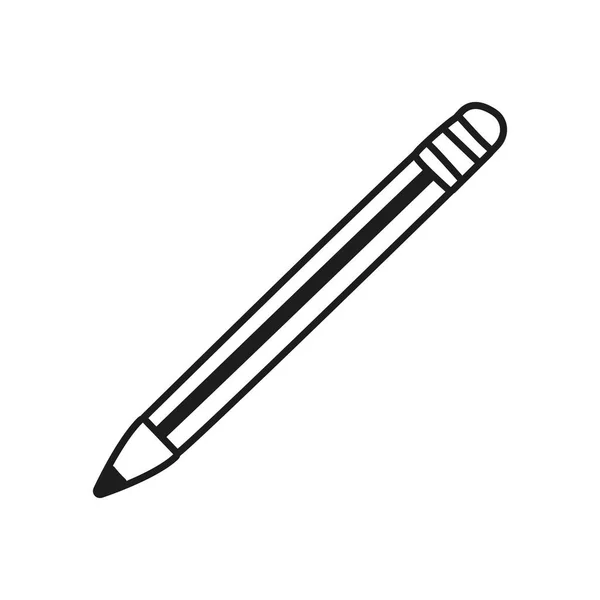 Concepto estacionario, icono de lápiz, estilo de línea — Vector de stock