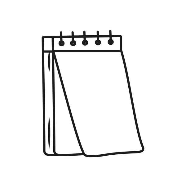 Memo pad pictogram, lijn stijl — Stockvector