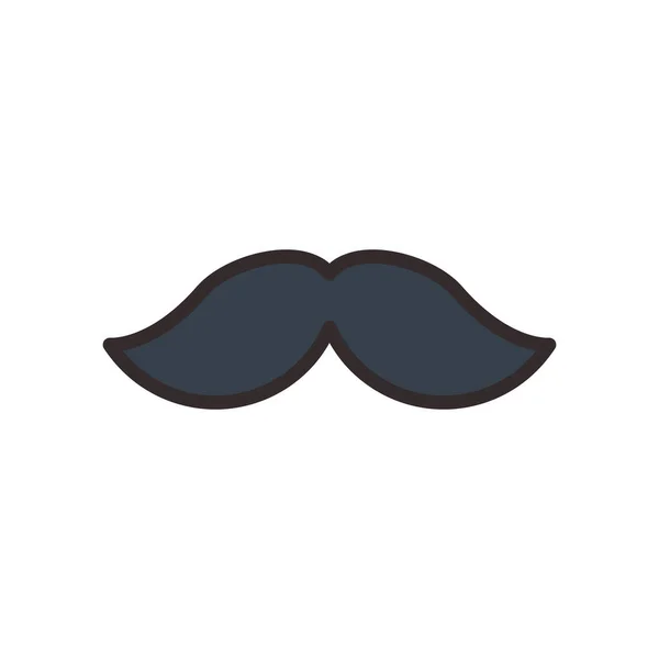 Moustache style plat icône vectoriel design — Image vectorielle