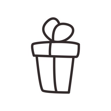 Papyon çizgisi biçim vektör tasarımlı bir hediye