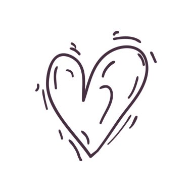 Çizgili kalp çizgisi biçim vektör tasarımı