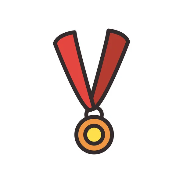 Medalj platt stil ikon vektor design — Stock vektor