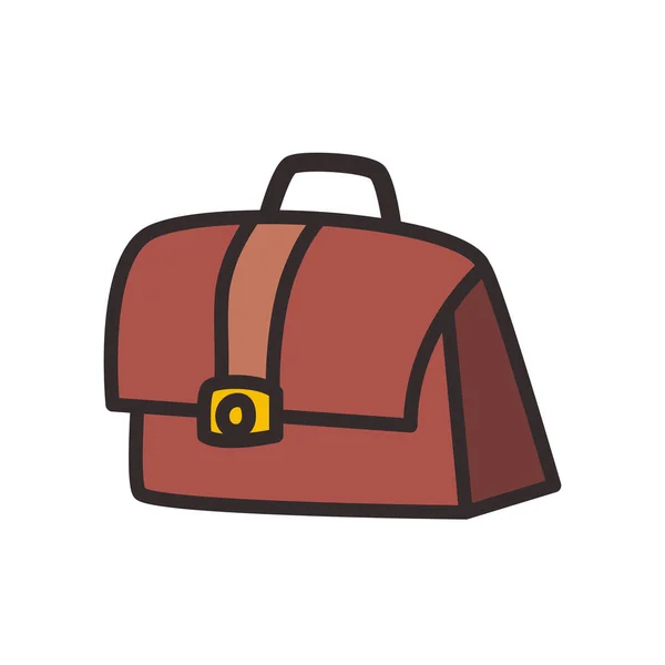 Bolso de la maleta diseño de vectores icono de estilo plano — Archivo Imágenes Vectoriales