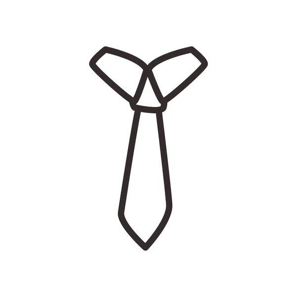 Línea de corbata icono de estilo diseño de vectores — Vector de stock