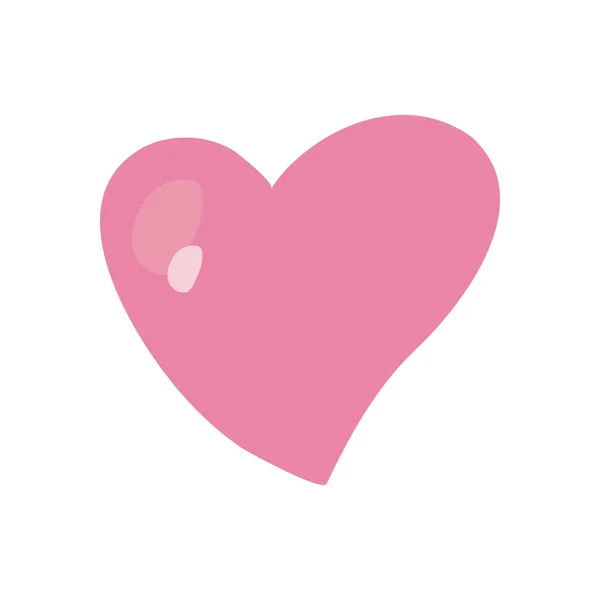 Corazón plano icono de estilo diseño vectorial — Vector de stock