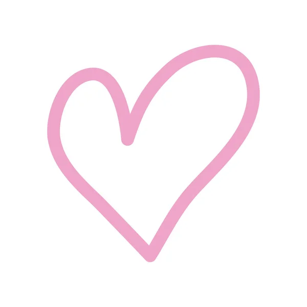 Corazón plano icono de estilo diseño vectorial — Vector de stock