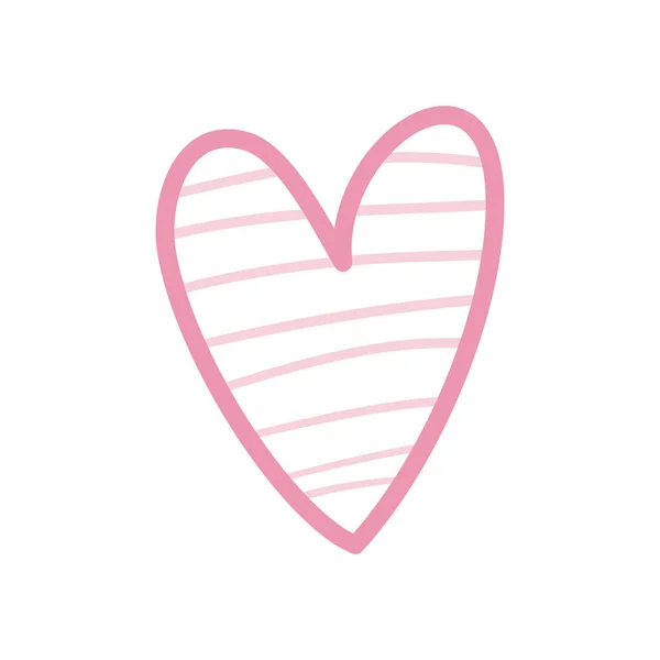 Смугастий серце плоский стиль значок векторний дизайн — стоковий вектор