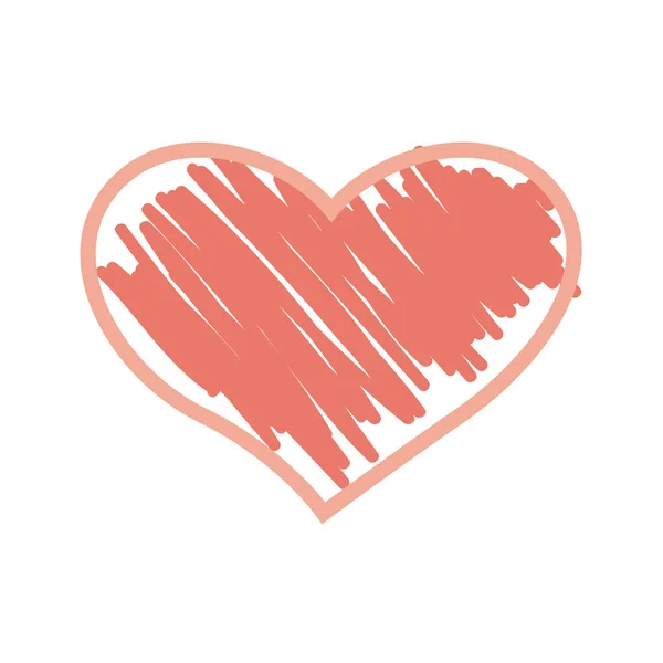 Полосатое сердце с плоским дизайном иконок — стоковый вектор