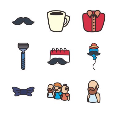 Babalar Günü düz biçim vektör dizaynı