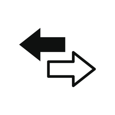 akıllı telefon uygulaması düğmeleri konsepti, ok simgesi, siluet biçimi