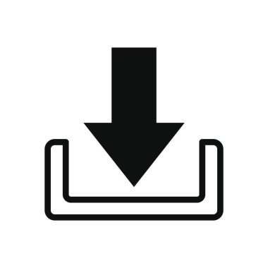 akıllı telefon uygulaması düğmeleri kavramı, sembol simgesi indirme, siluet biçimi