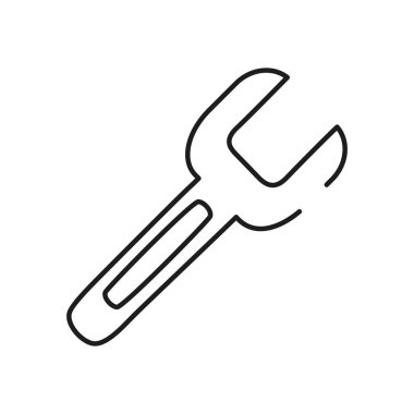 İngiliz anahtarı aracı simgesi, satır biçimi