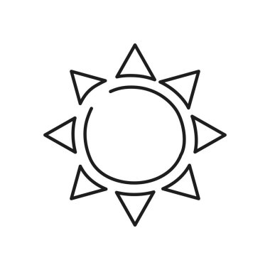 Güneş simgesi, çizgi biçimi