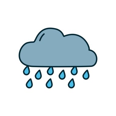 Yağmur bulutu simgesi, satır ve doldurma biçimi