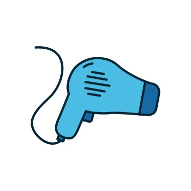 saç kurutma makinesi simgesi, satır ve doldurma biçimi