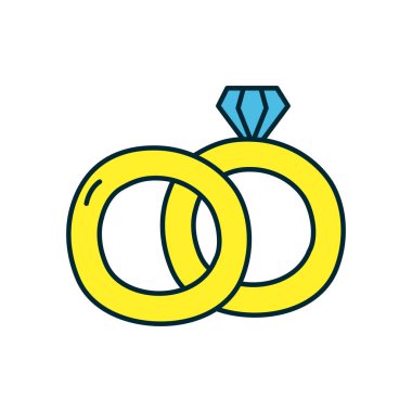 Nişan yüzüğü simgesi, satır ve doldurma biçimi