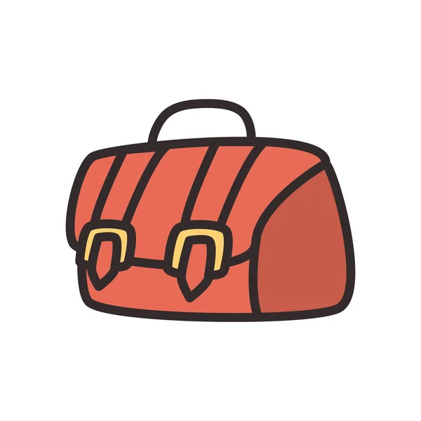 Bolso de la maleta diseño de vectores icono de estilo plano — Vector de stock