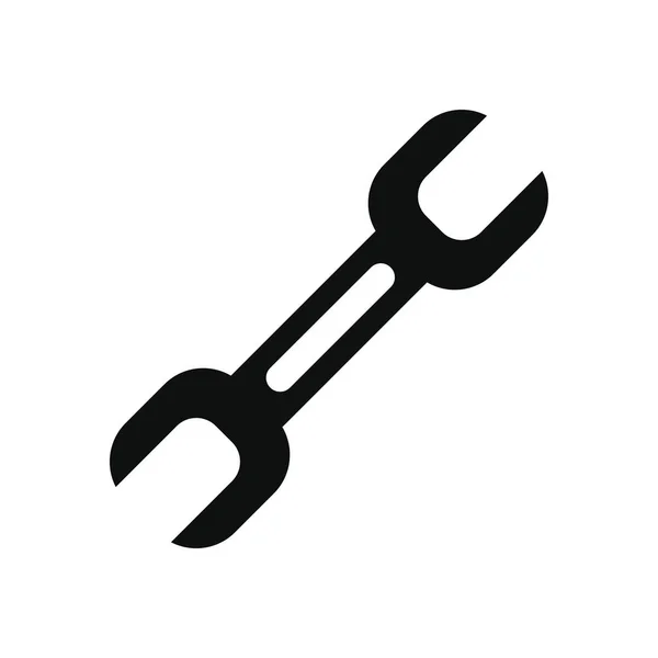 Значок інструменту ключа, стиль силуету — стоковий вектор