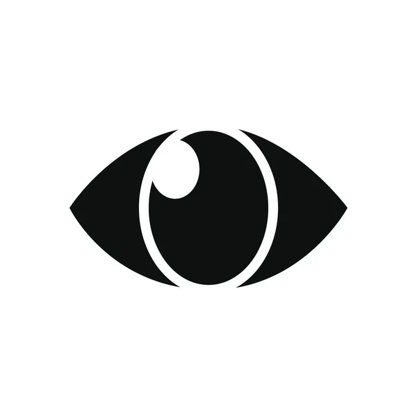 Ícone do olho, estilo silhueta — Vetor de Stock