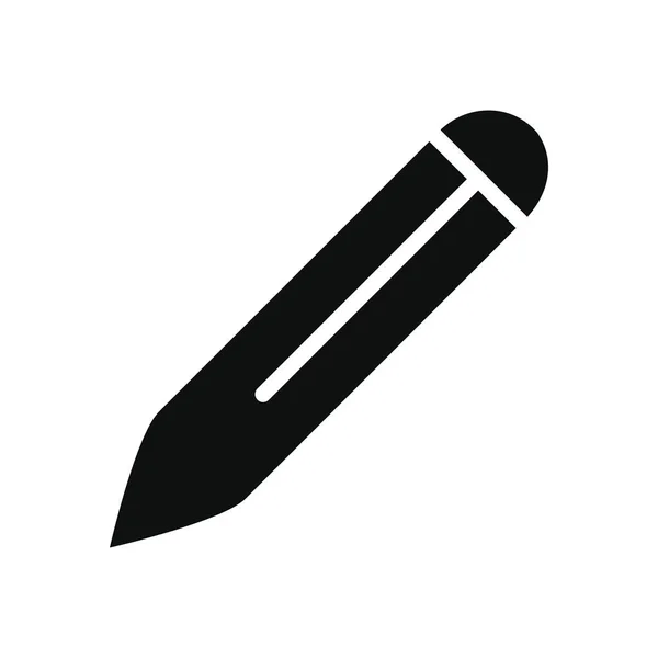Icona a matita, stile silhouette — Vettoriale Stock
