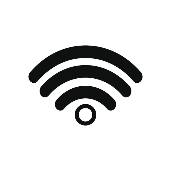 Wifi sembol simgesi, siluet biçimi — Stok Vektör
