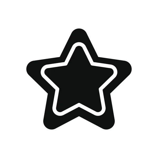 Concept de boutons d'application smartphone, icône étoile préférée, style silhouette — Image vectorielle