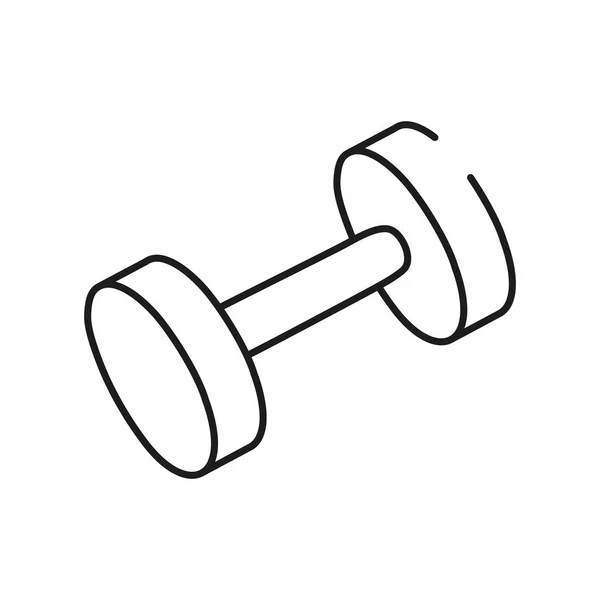 Peso dumbells ícone, estilo de linha — Vetor de Stock