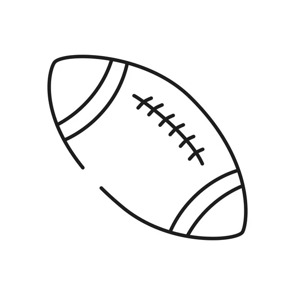 American Football Ball Ikone, Linienstil — Stockvektor