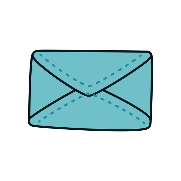 Icône de l'enveloppe, ligne et style de remplissage — Image vectorielle