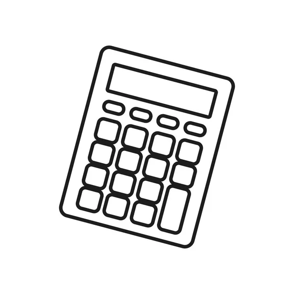 Значок калькулятора, стиль строки — стоковый вектор