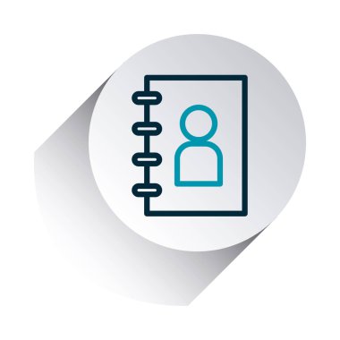 telefon rehberi simgesi, satır gradyanı biçimi