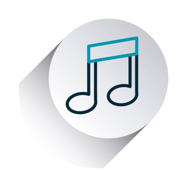 müzik nota simgesi, satır gradyanı biçimi