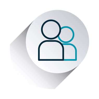 avatar insanlar simgesi, çizgi gradyan biçimi