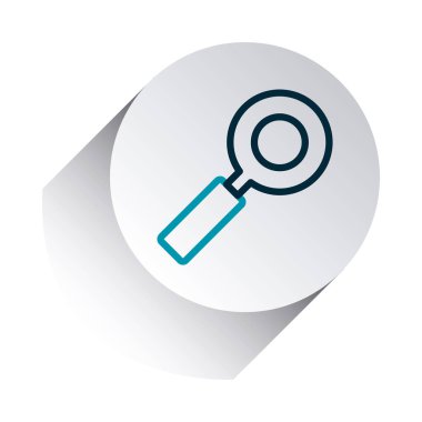 Büyütme cam simgesi, çizgi gradyanı biçimi