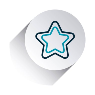 akıllı telefon uygulaması düğmeleri konsepti, favori yıldız simgesi, satır gradyanı biçimi