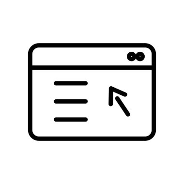 kullanıcı arayüzü kavramı, web pencere simgesi, satır biçimi