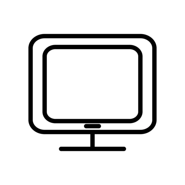 Conceito de interface de usuário, ícone de computador, estilo de linha — Vetor de Stock